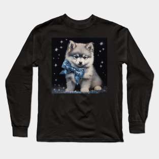 Pomsky Painting Long Sleeve T-Shirt